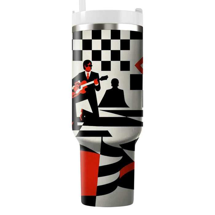 Vintage Checkerboard Fun  Tumbler Cups