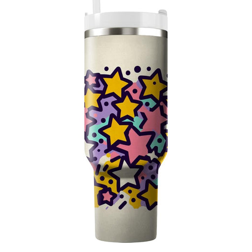 Whimsical Star Motifs  Custom Tumblers