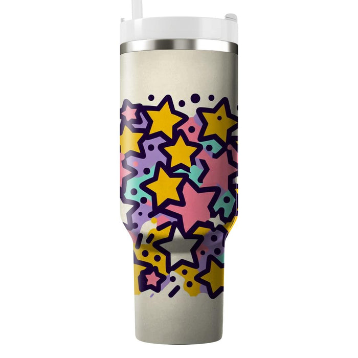 Whimsical Star Motifs  Custom Tumblers