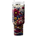 Vibrant Floral Mosaic  Tumbler Cups