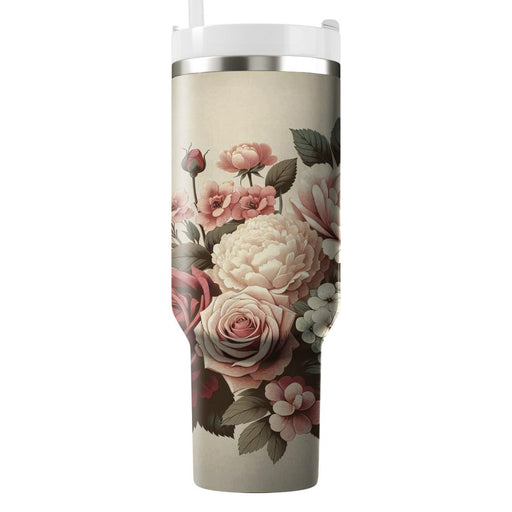 Vintage Floral Portrait  Unique Tumblers