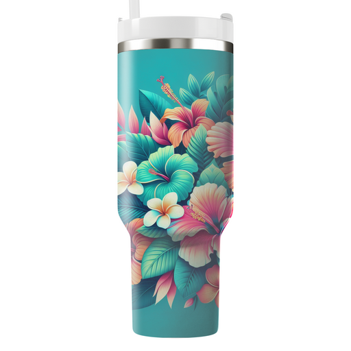 Tropical Floral Oasis  Unique Tumblers