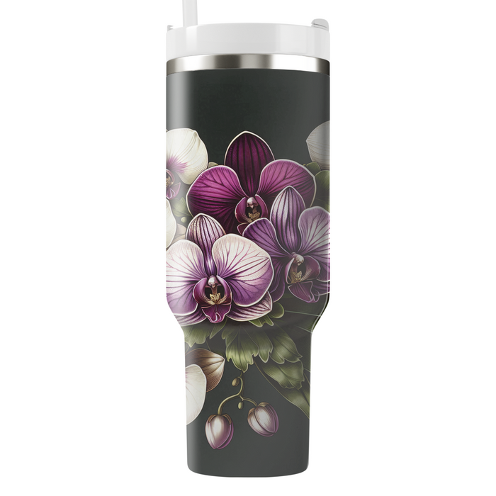 Sophisticated Orchid Elegance  Custom Tumblers