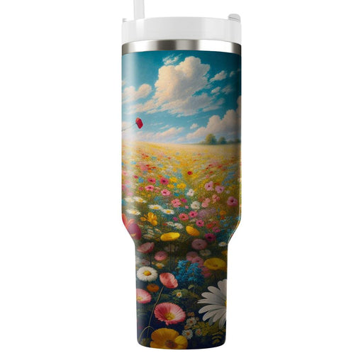 Springtime Meadow Blossoms Tumblers With Lids