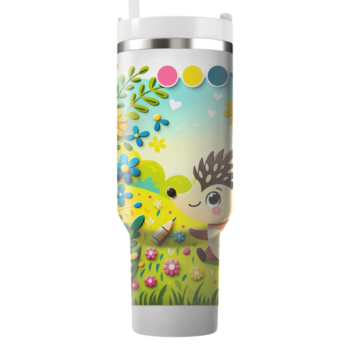 Playful Hedgehog Adventure  Tumblers With Lids