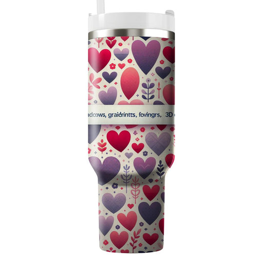 Whimsical Heart Shapes  Custom Tumblers