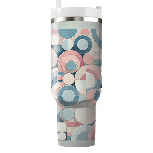 Abstract Circle Mosaic  Tumblers With Lids