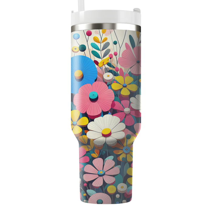 Whimsical Wildflowers  Tumbler Cups