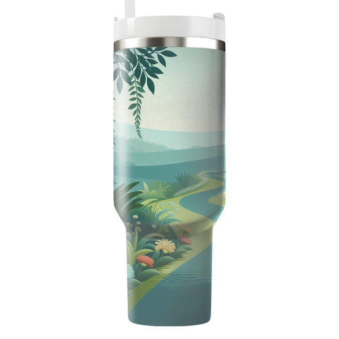 Retro Peaceful Path  Custom Tumblers