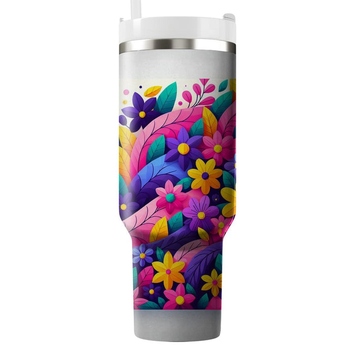 Floral Cascade Pattern  Tumbler Cups