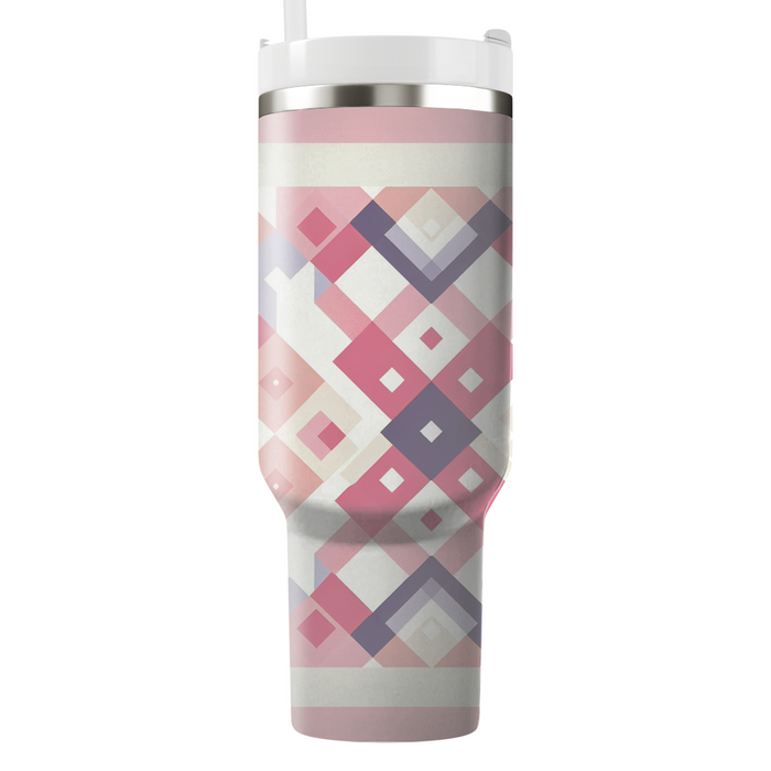 Diamond Checkered Harmony Tumbler Cups