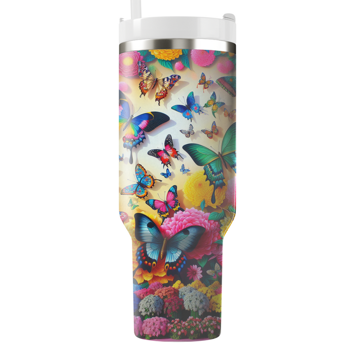 Radiant Butterfly Paradise  Tumblers With Lids