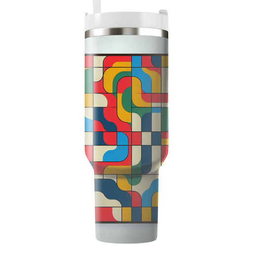 Retro Checkerboard Dreams  Personalized Tumblers