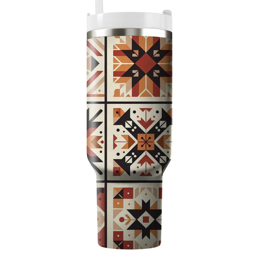 Vintage Quilt Motif  Tumblers For Gifts