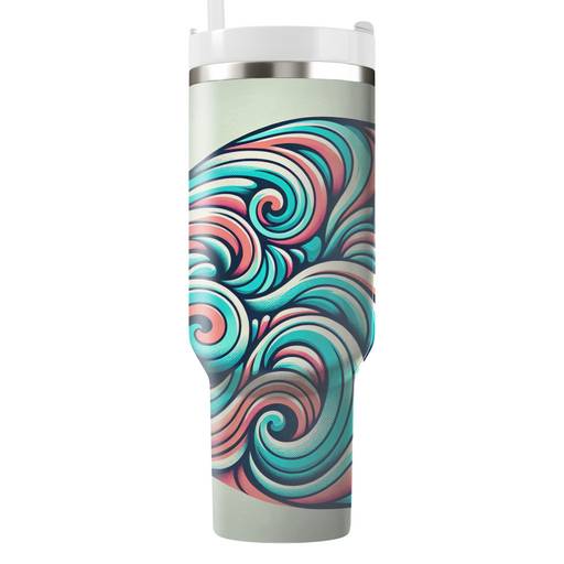 Groovy Tie-dye Waves Unique Tumblers