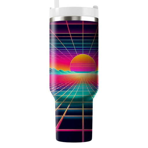 Retro Grid Horizon  Tumblers For Gifts