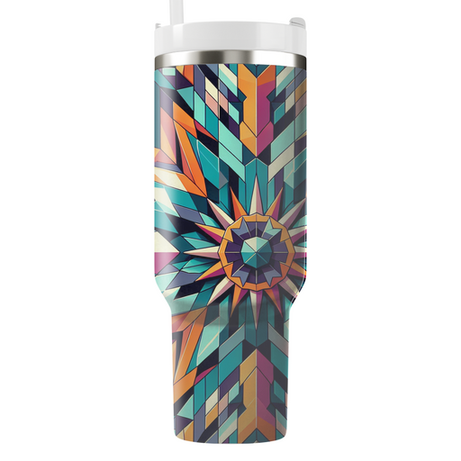 Kaleidoscopic Shape Explosion Tumbler Cups