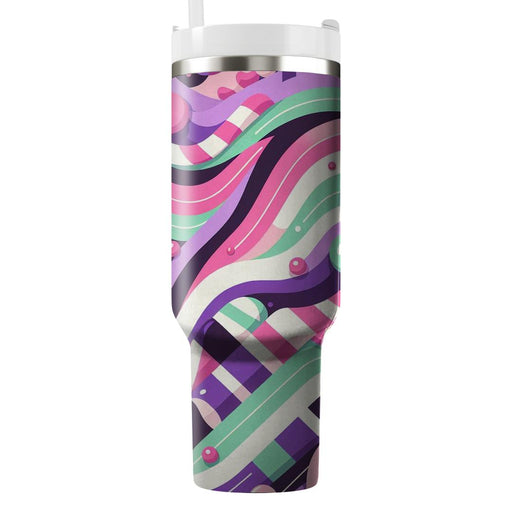 Whimsical Candy Stripe  Custom Tumblers