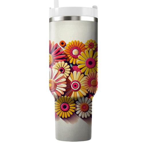 Vibrant Gerbera Splash  Tumbler Cups