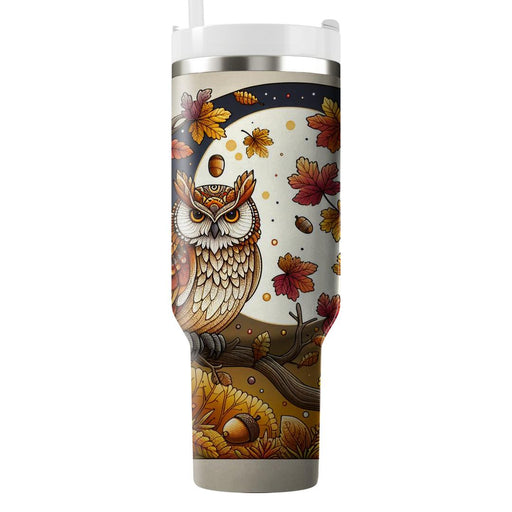 Autumn Owl Watcher  Decorative Tumblers