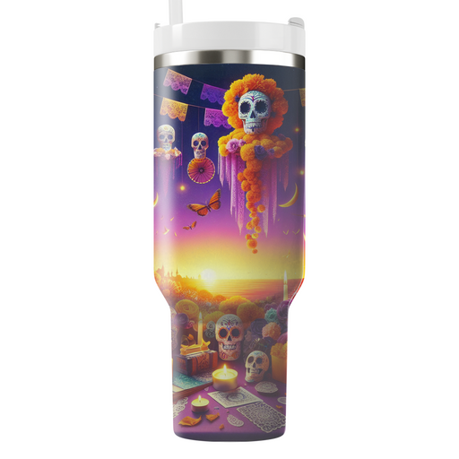 Candlelit Reverie - A Dia De Los Muertos Dreamscape Custom Tumblers