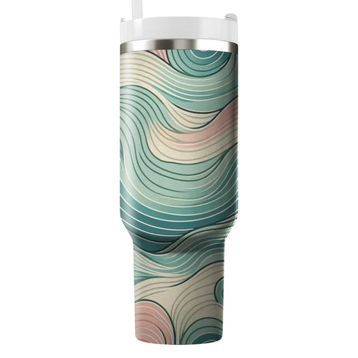 Abstract Curved Lines  Personalized Tumblers