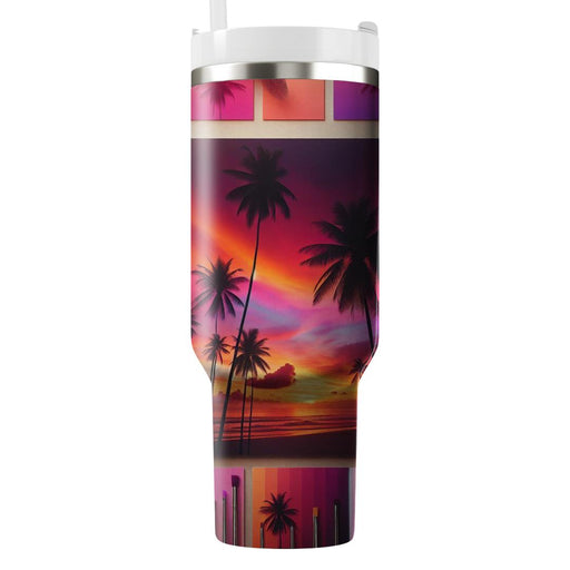 Tropical Sunset Dreams  Unique Tumblers