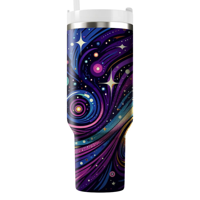 Retro Neon Galaxy  Personalized Tumblers