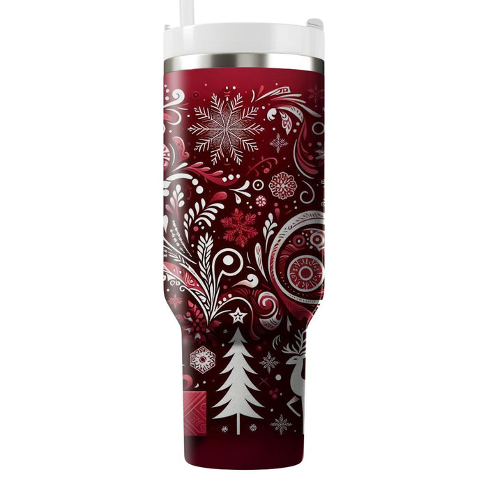 Winter Festive Patterns  Travel Tumblers