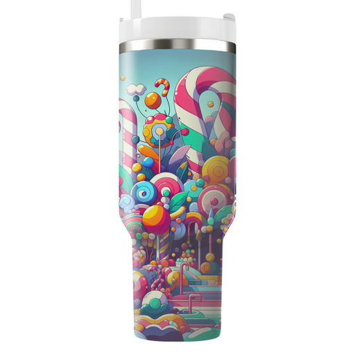 Vibrant Candy Land Tumblers With Lids