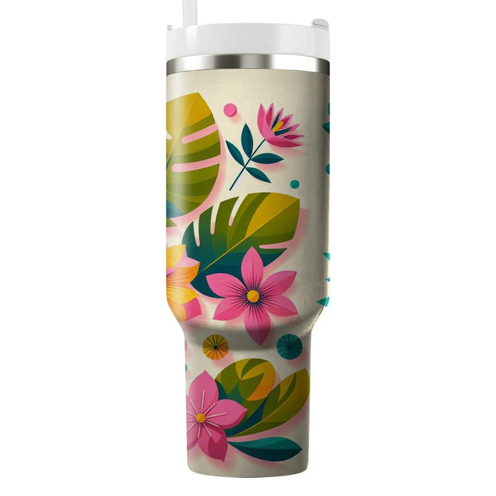 80s Retro Floral  Tumblers For Gifts