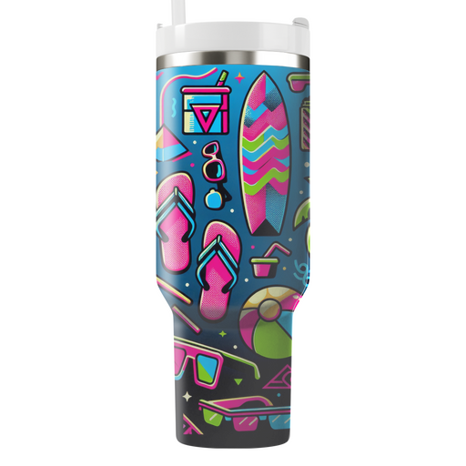 Neon Beach Party Travel Tumblers