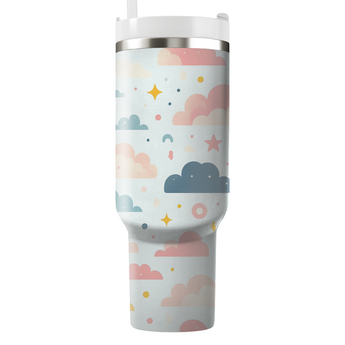 Whimsical Cloud Patterns Decorative Tumblers