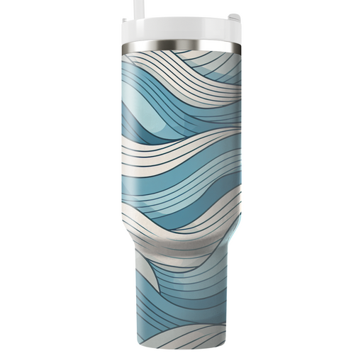 Abstract Wave Lines Custom Tumblers