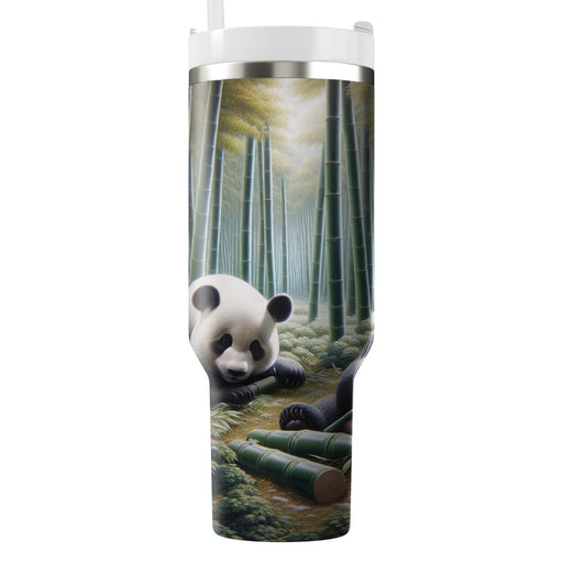 Gentle Panda Forest  Travel Tumblers