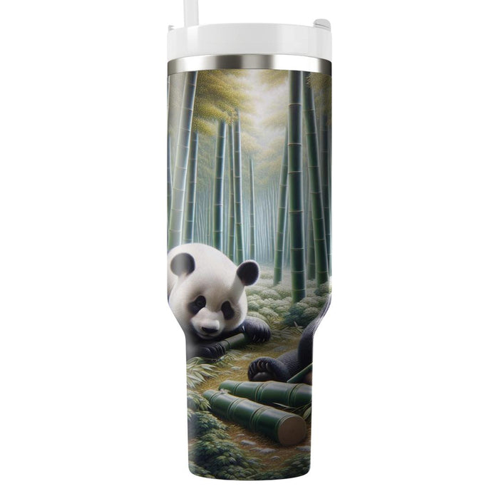 Gentle Panda Forest  Travel Tumblers