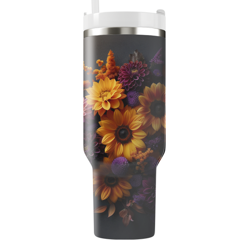 Sunset Bloom Fusion Tumbler Cups