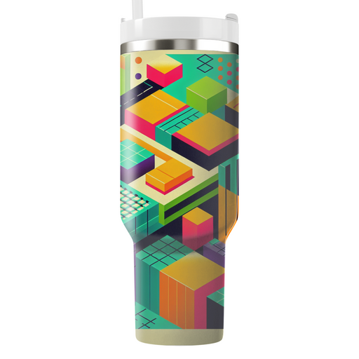 Bold Color Blocks Travel Tumblers