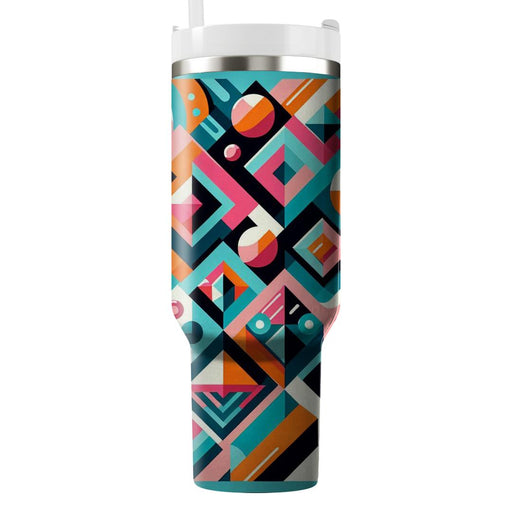 Colorful Geometric Mosaic  Travel Tumblers