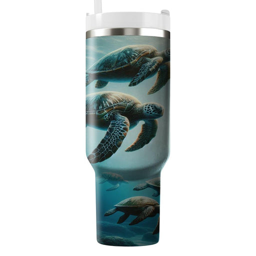 Tranquil Turtle Tide  Decorative Tumblers