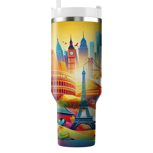 Vibrant Voyage - Travel Day  Decorative Tumblers