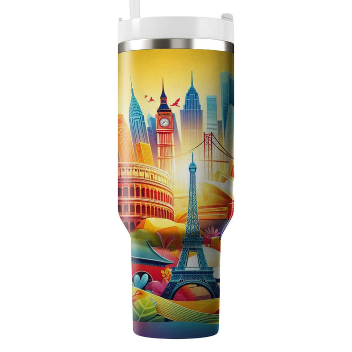 Vibrant Voyage - Travel Day  Decorative Tumblers