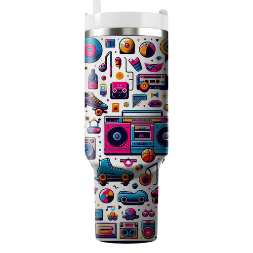 Vibrant 80s Icons  Travel Tumblers