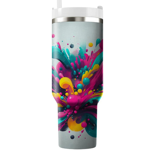 Artistic Color Splash  Personalized Tumblers