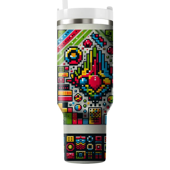 Retro Pixels  Tumbler Cups