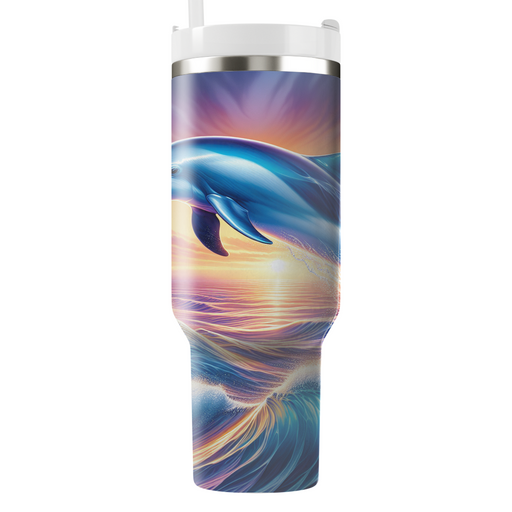 Elegant Dolphin Dance  Tumblers With Lids