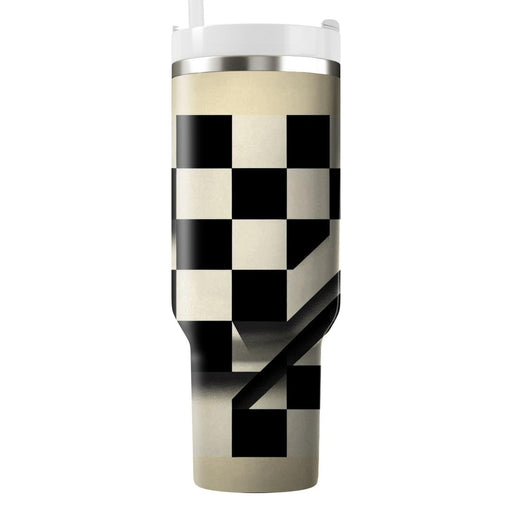 Bold Checkerboard  Tumbler Cups