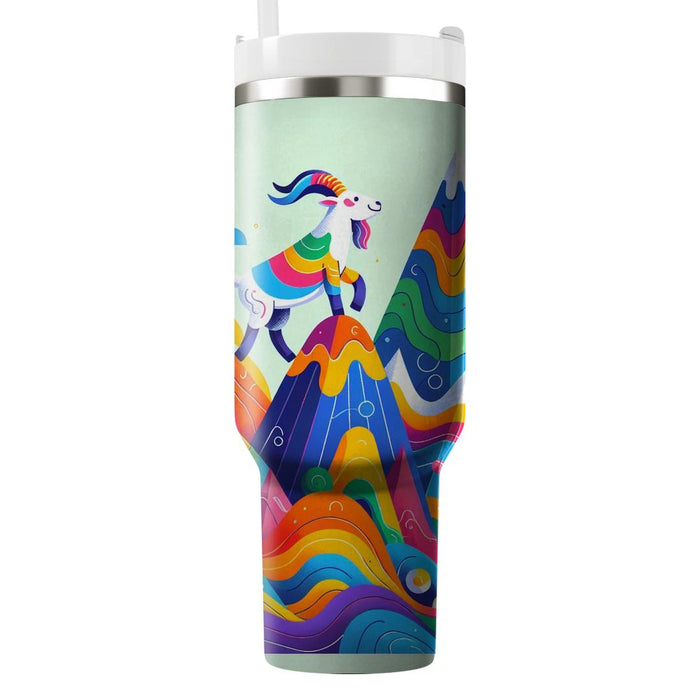 Whimsical Goat Adventure  Personalized Tumblers