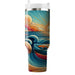 Sunset Waves Retro  Tumbler Cups