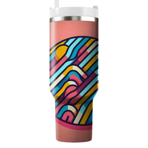 Funky Zigzag Lines  Decorative Tumblers